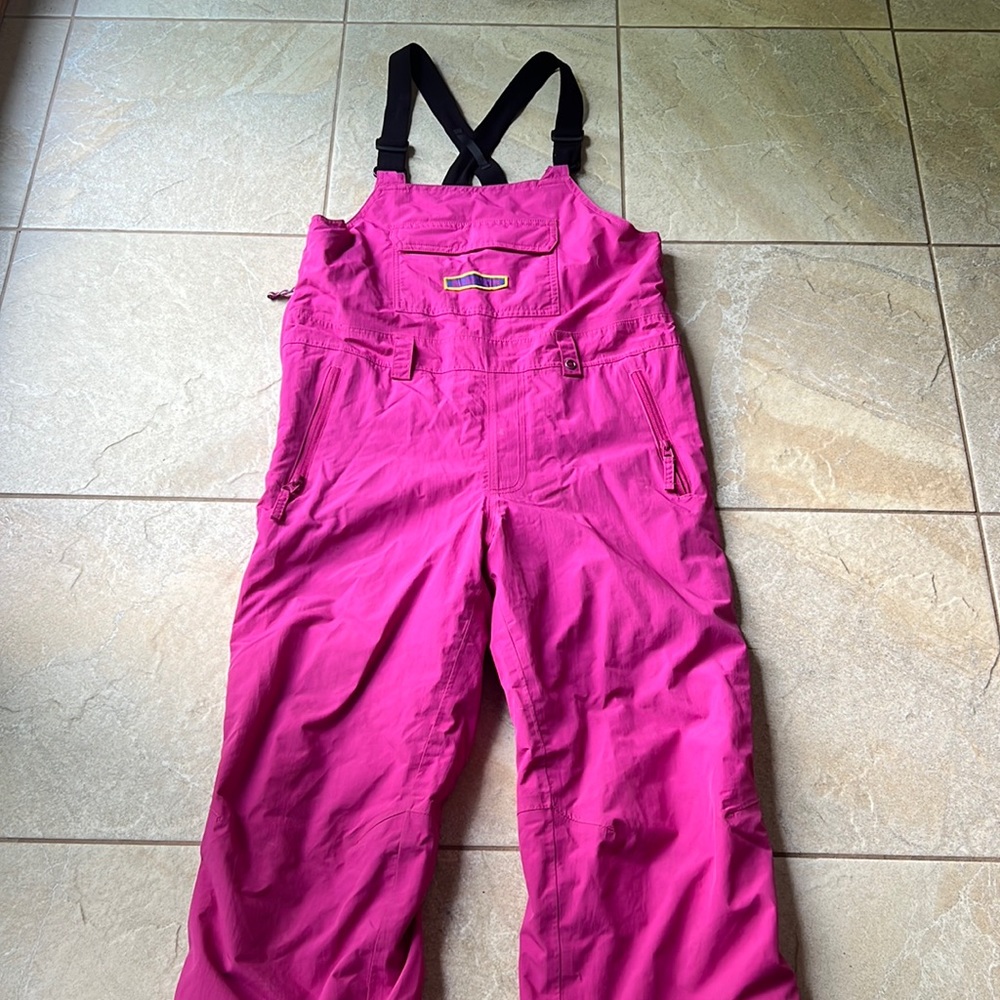 Burton Girls Skylar Bib Pink Snowboard Pants Size Medium